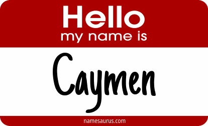 Hello my name is Caymen png download