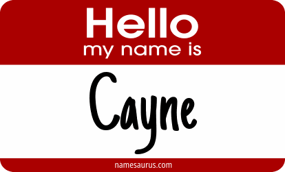 Hello my name is Cayne png download