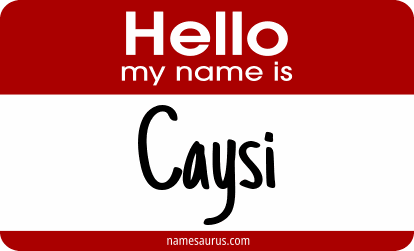 Hello my name is Caysi png download