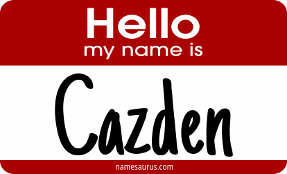 Hello my name is Cazden png download