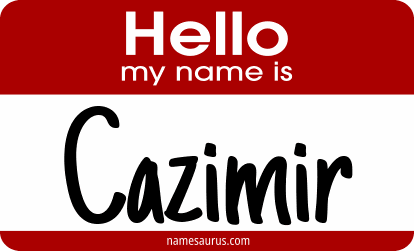 Hello my name is Cazimir png download