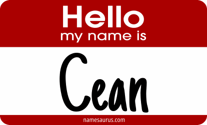Hello my name is Cean png download