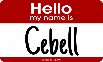 Hello my name is Cebell png download