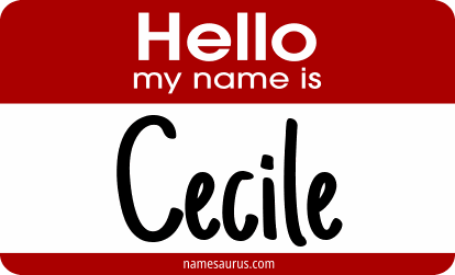 Hello my name is Cecile png download