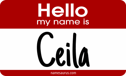Hello my name is Ceila png download