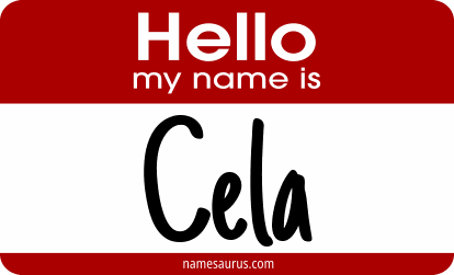 Hello my name is Cela png download
