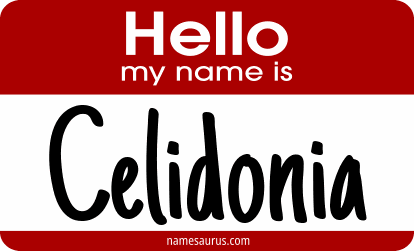 Hello my name is Celidonia png download