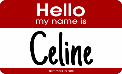 Hello my name is Celine png download