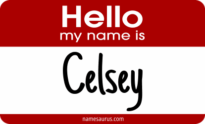 Hello my name is Celsey png download