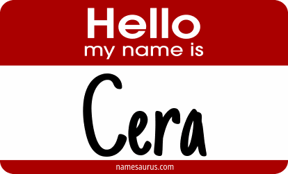 Hello my name is Cera png download