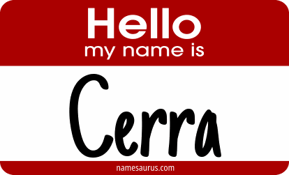 Hello my name is Cerra png download