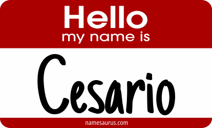 Hello my name is Cesario png download