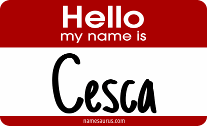Hello my name is Cesca png download