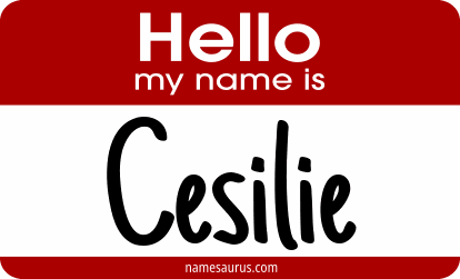 Hello my name is Cesilie png download