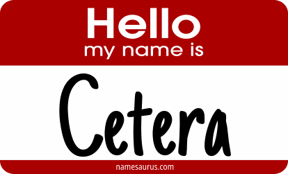 Hello my name is Cetera png download