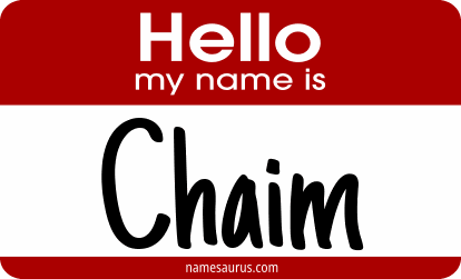 Hello my name is Chaim png download