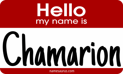 Hello my name is Chamarion png download
