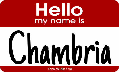 Hello my name is Chambria png download