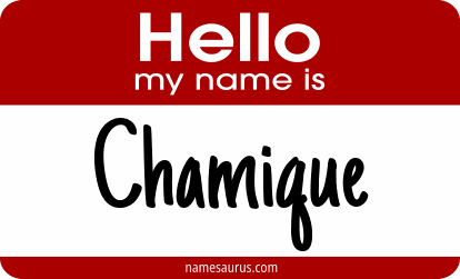 Hello my name is Chamique png download