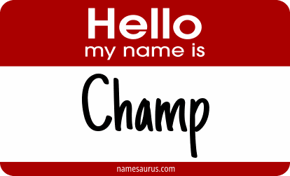 Hello my name is Champ png download