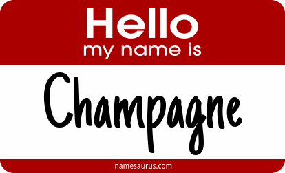 Hello my name is Champagne png download
