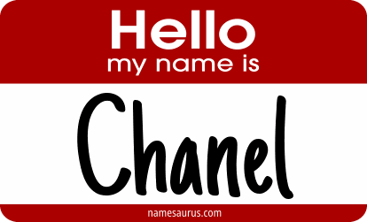 Hello my name is Chanel png download