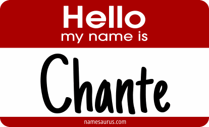 Hello my name is Chante png download