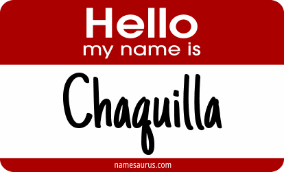 Hello my name is Chaquilla png download