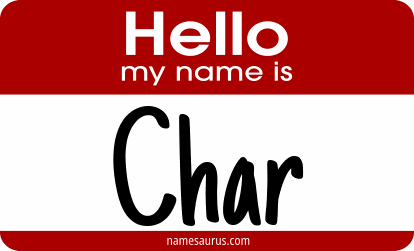 Hello my name is Char png download