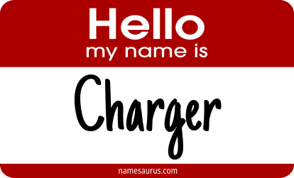 Hello my name is Charger png download