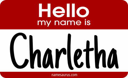 Hello my name is Charletha png download
