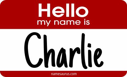 Hello my name is Charlie png download