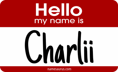 Hello my name is Charlii png download