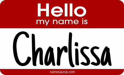 Hello my name is Charlissa png download