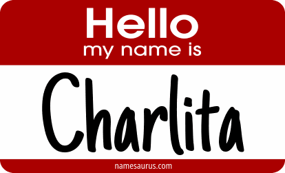 Hello my name is Charlita png download