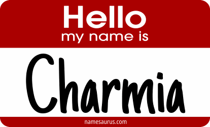 Hello my name is Charmia png download