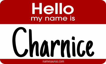 Hello my name is Charnice png download