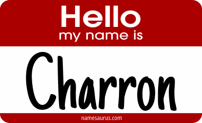 Hello my name is Charron png download