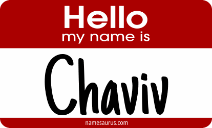 Hello my name is Chaviv png download