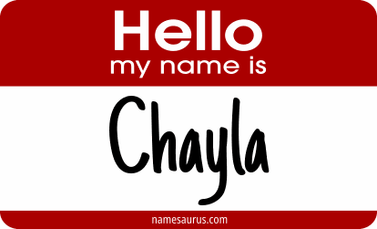 Hello my name is Chayla png download