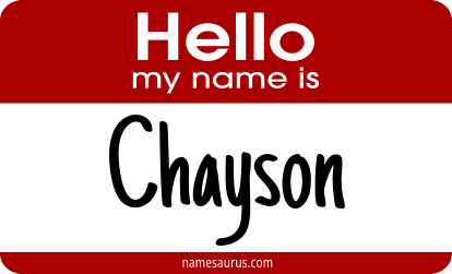 Hello my name is Chayson png download