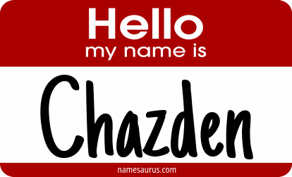 Hello my name is Chazden png download