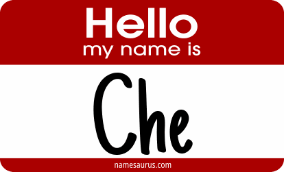 Hello my name is Che png download