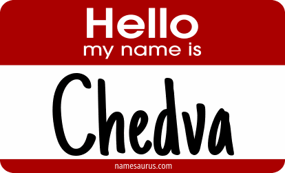 Hello my name is Chedva png download