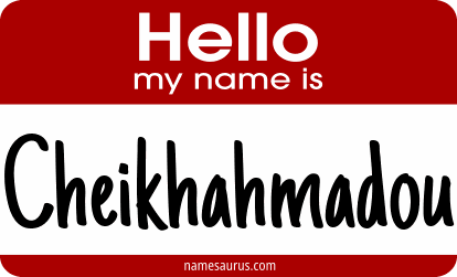 Hello my name is Cheikhahmadou png download