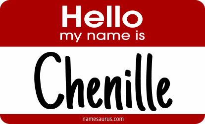 Hello my name is Chenille png download