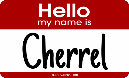 Hello my name is Cherrel png download