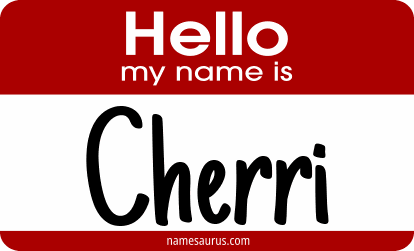 Hello my name is Cherri png download