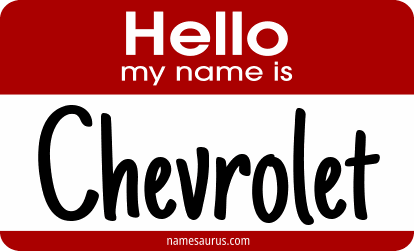 Hello my name is Chevrolet png download