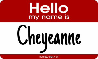 Hello my name is Cheyeanne png download